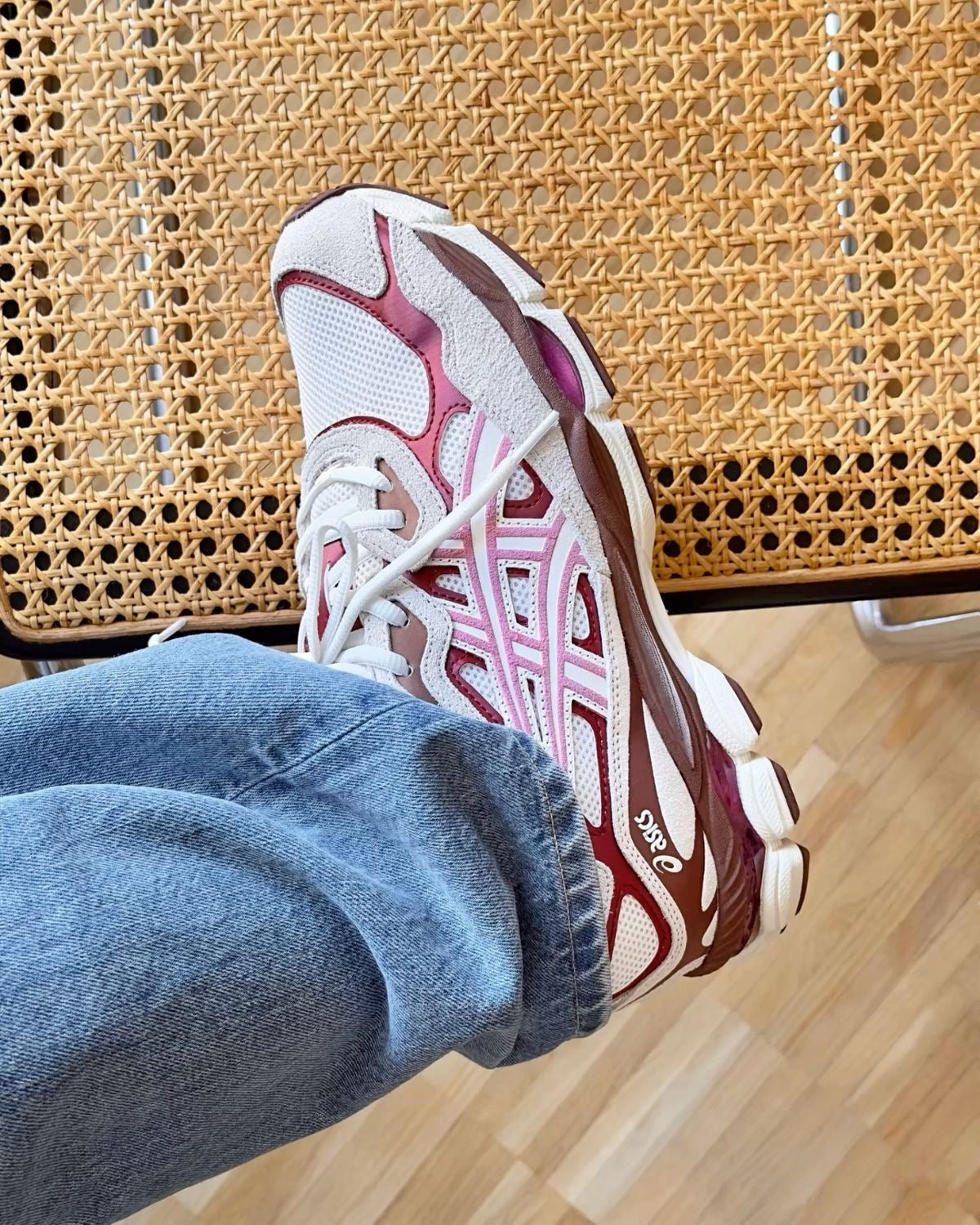 asics gel nyc Cream Sweet pink